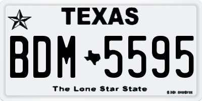 TX license plate BDM5595