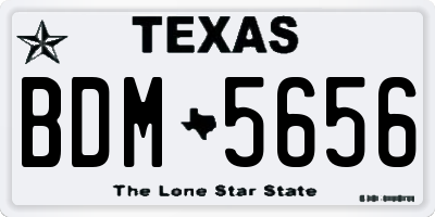TX license plate BDM5656