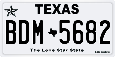 TX license plate BDM5682