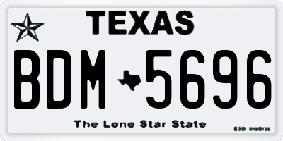 TX license plate BDM5696