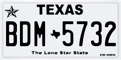 TX license plate BDM5732