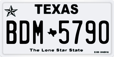 TX license plate BDM5790