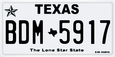 TX license plate BDM5917