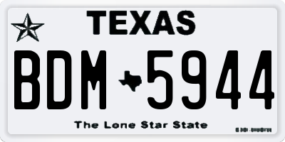 TX license plate BDM5944