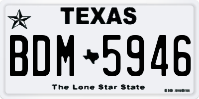 TX license plate BDM5946