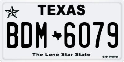TX license plate BDM6079