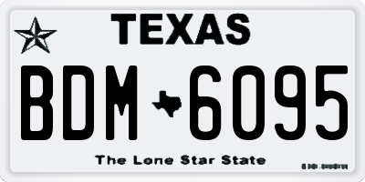 TX license plate BDM6095