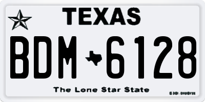 TX license plate BDM6128