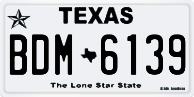 TX license plate BDM6139