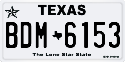 TX license plate BDM6153