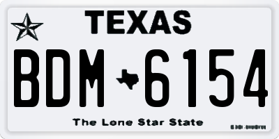 TX license plate BDM6154