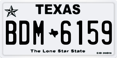 TX license plate BDM6159