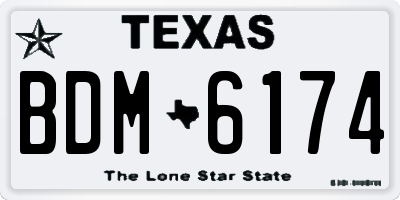 TX license plate BDM6174