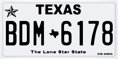 TX license plate BDM6178