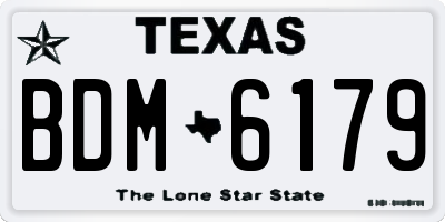 TX license plate BDM6179