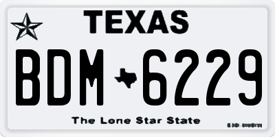 TX license plate BDM6229
