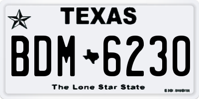TX license plate BDM6230
