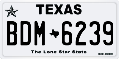 TX license plate BDM6239