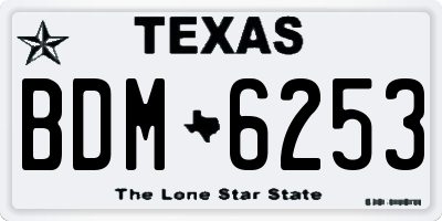TX license plate BDM6253
