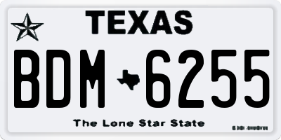 TX license plate BDM6255