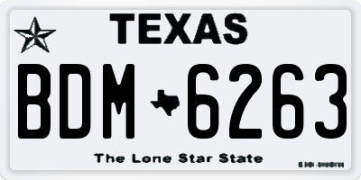 TX license plate BDM6263