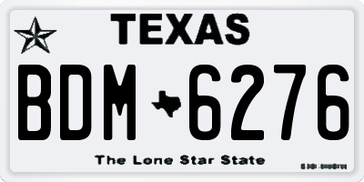 TX license plate BDM6276