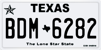 TX license plate BDM6282