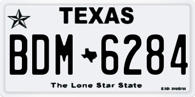TX license plate BDM6284