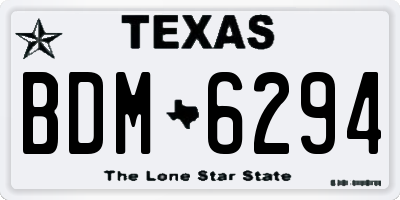 TX license plate BDM6294