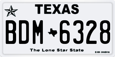 TX license plate BDM6328