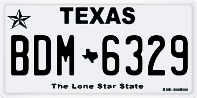 TX license plate BDM6329