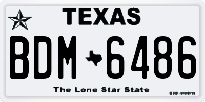 TX license plate BDM6486