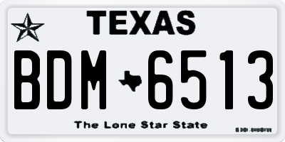 TX license plate BDM6513