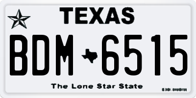 TX license plate BDM6515