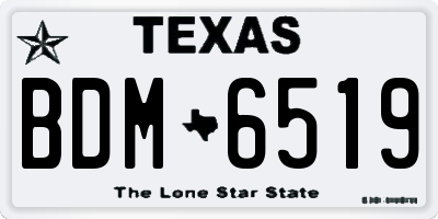 TX license plate BDM6519