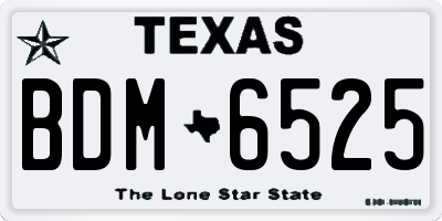TX license plate BDM6525