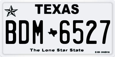 TX license plate BDM6527