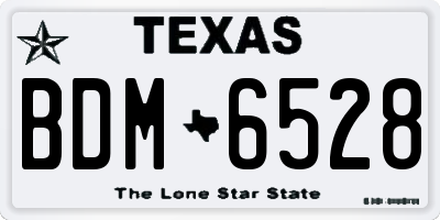 TX license plate BDM6528