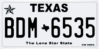 TX license plate BDM6535