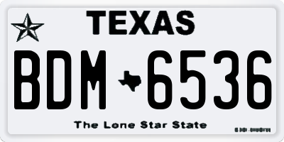 TX license plate BDM6536
