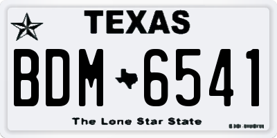 TX license plate BDM6541