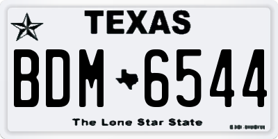 TX license plate BDM6544