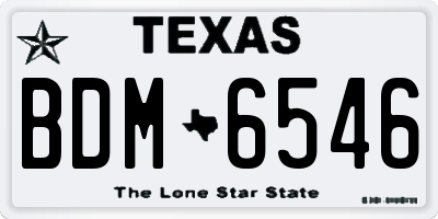 TX license plate BDM6546