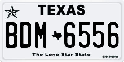 TX license plate BDM6556