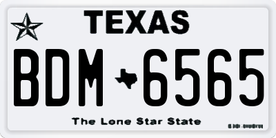 TX license plate BDM6565