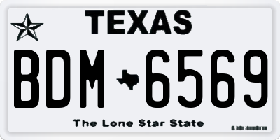 TX license plate BDM6569