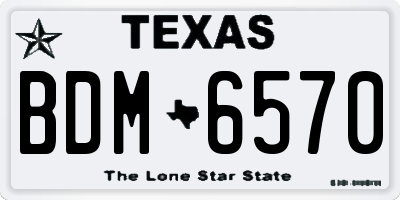 TX license plate BDM6570