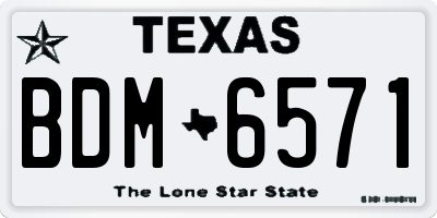 TX license plate BDM6571
