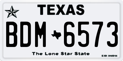 TX license plate BDM6573
