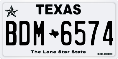 TX license plate BDM6574